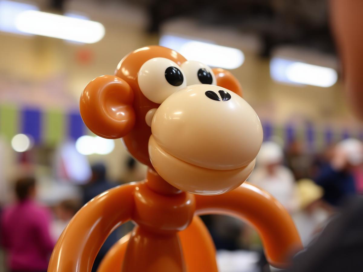 A balloon animal made for kids at Yorktown Swap